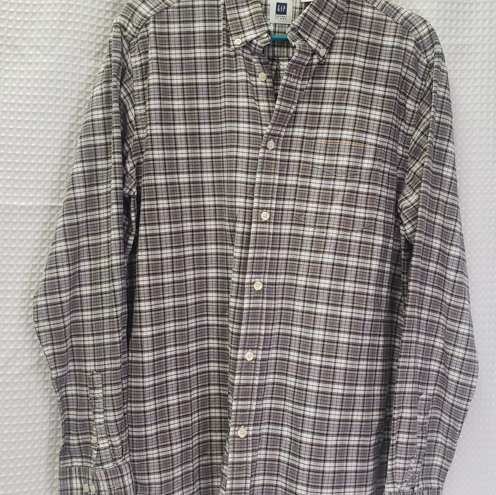 Men's Gap Medium Plaid Flannel Shirt